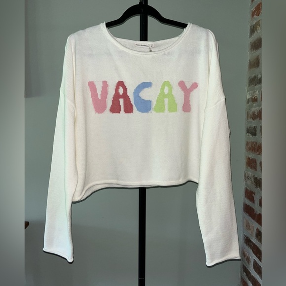 Moon & Madison Vacay cream cropped sweater NWT | size large - Picture 1 of 6